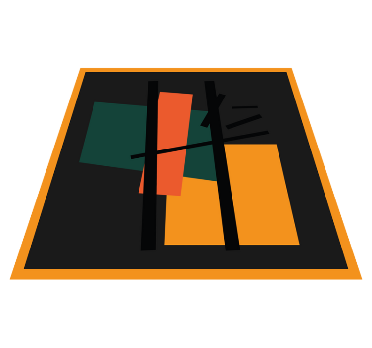 Tapete vinílico moderno segmentos de cores abstratas - TenStickers