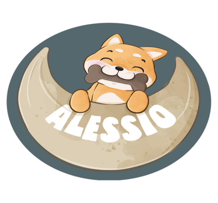 Animal fofo cãozinho pug tapete personalizado - TenStickers