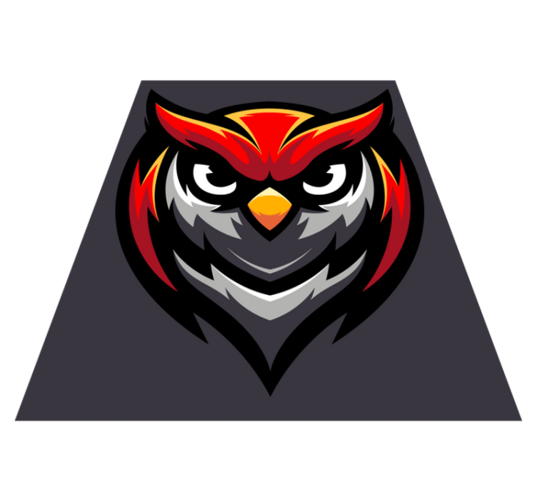 Tapete vinílico juvenil coruja gráfica em negrito - TenStickers