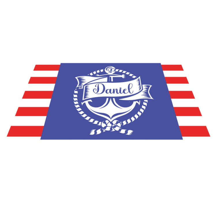 Tapete vinílico com nome projeto de âncora náutica - TenStickers