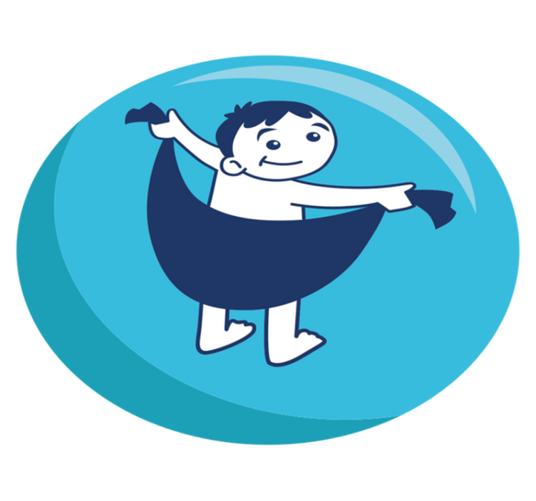 Tapete em vinil infantil brincadeira alegre de criança - TenStickers