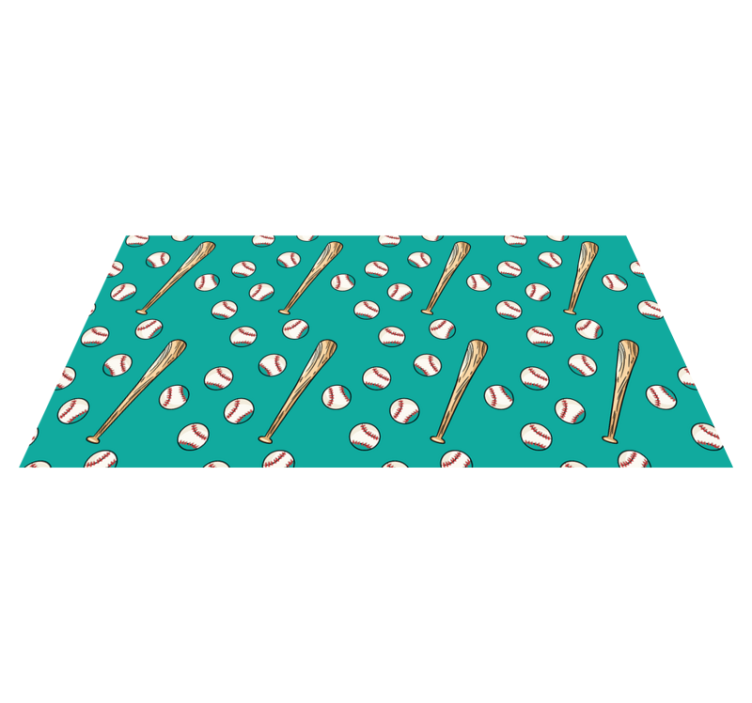 Tapete vinílico de jogos diversão com padrão de beisebol - TenStickers
