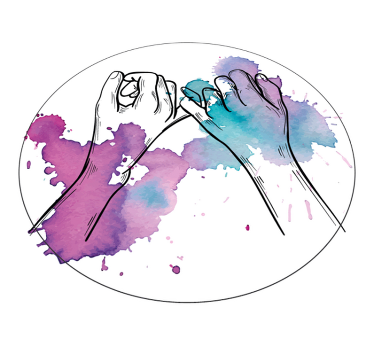 Tapete vinílico juvenil mãos entrelaçadas - TenStickers