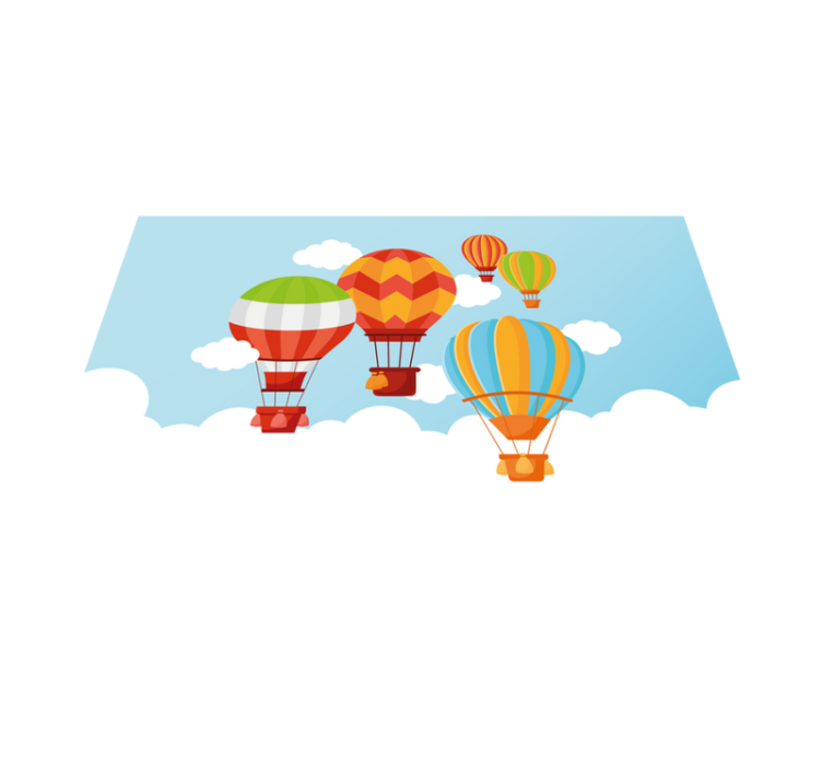 Tapete em vinil infantil ar quente colorido - TenStickers