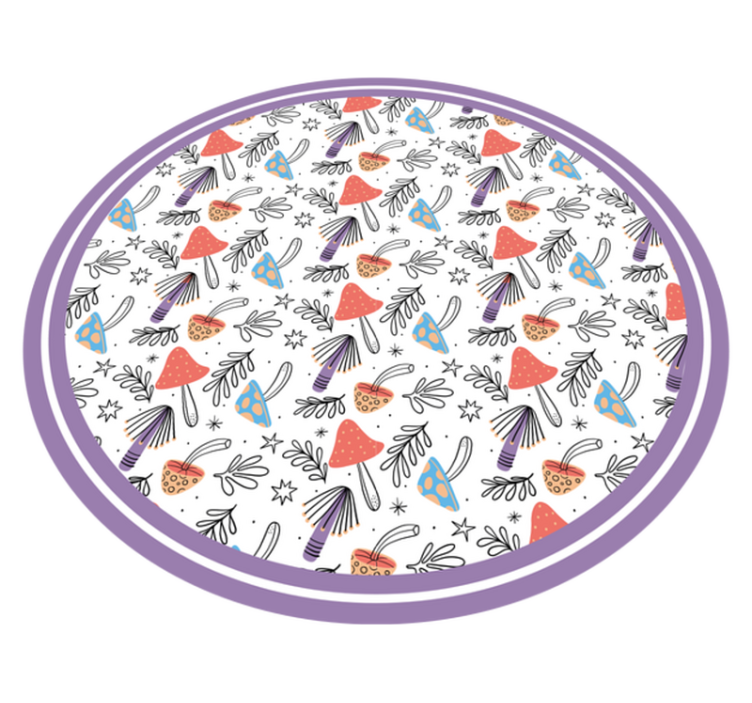 Tapete vinílico natureza brotos de fungos coloridos - TenStickers