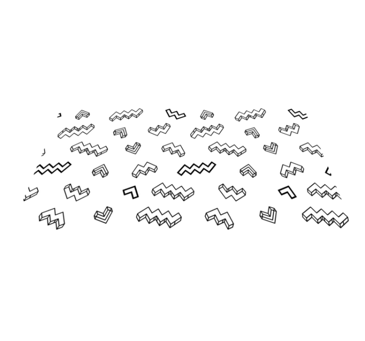 Tapete em vinil infantil padrões angulares ousados - TenStickers