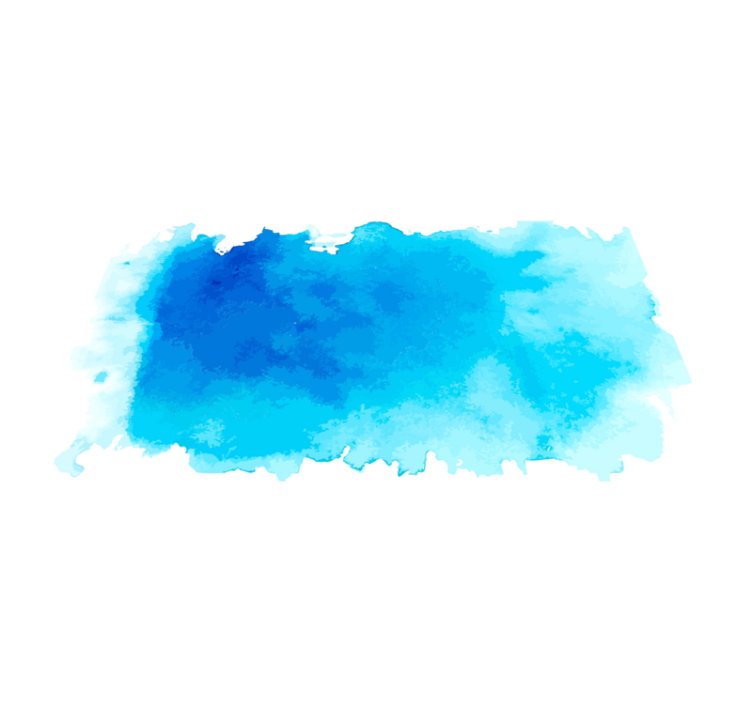 Tapete vinílico minimalista respingos de aquarela azul - TenStickers