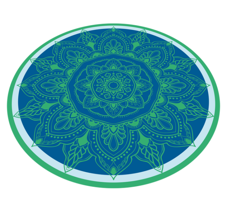 Tapete vinílico de mandala arranjo de flores elaborado - TenStickers