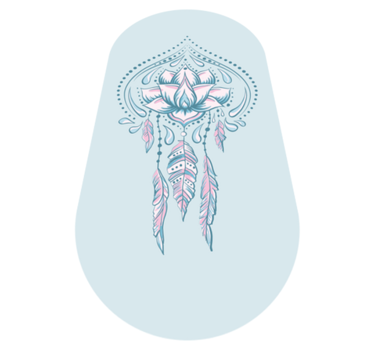 Tapete vinílico de mandala padrão de lótus - TenStickers