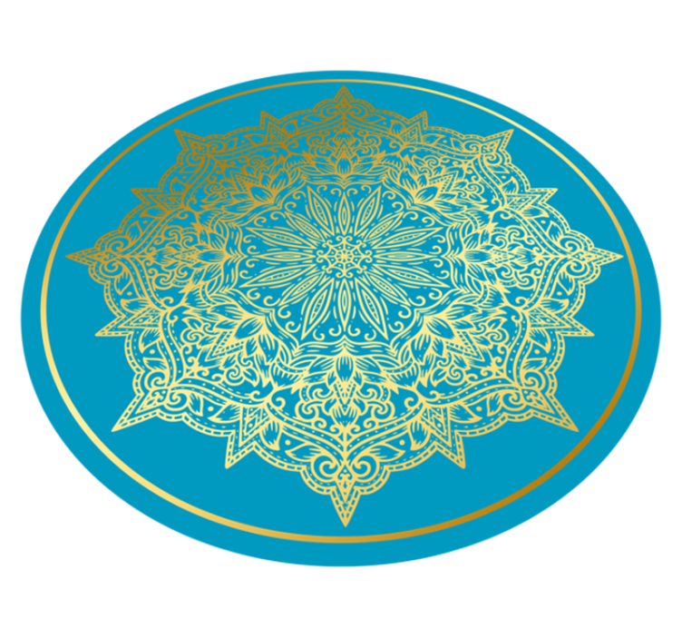 Tapete vinílico redondo arte de mandala complexa - TenStickers