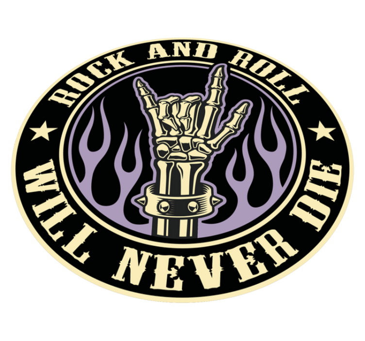 Tapete vinílico redondo mão de esqueleto de pedra - TenStickers