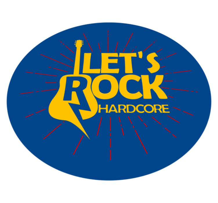 Tapete vinílico redondo tributo à guitarra elétrica - TenStickers