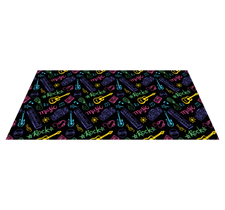 Tapete em vinil infantil padrão de música rock - TenStickers