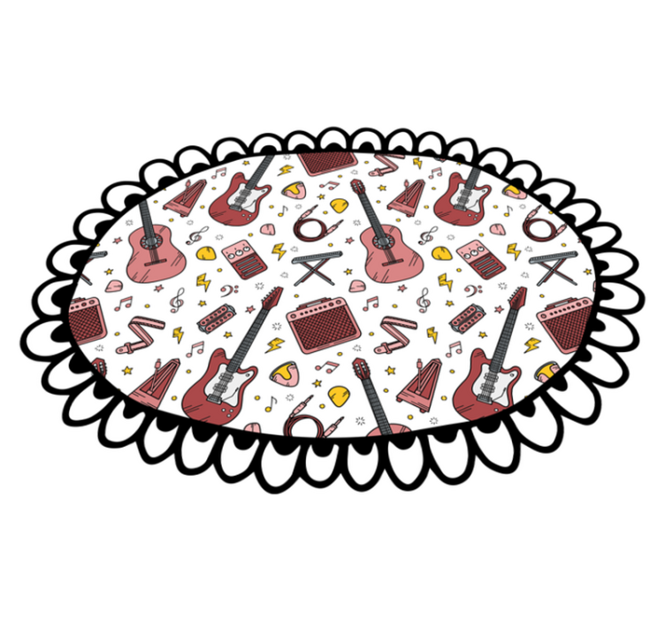 Tapete em vinil infantil motivo de elementos musicais - TenStickers