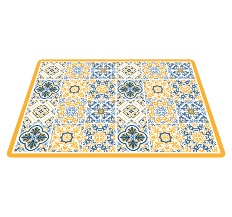 Piso de casa de banhocolorido padrão sul - TenStickers