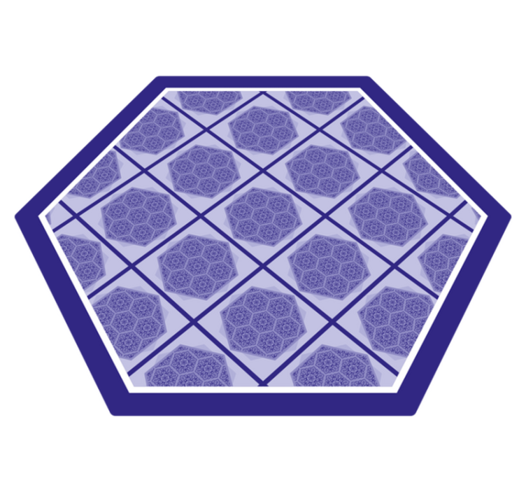 Tapete vinílico casa de banho padrão hexagonal roxo - TenStickers