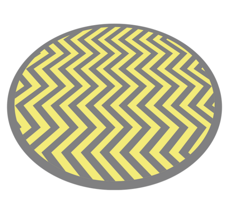 Tapete vinílico geométricas cinza e amarelo zig-zag - TenStickers