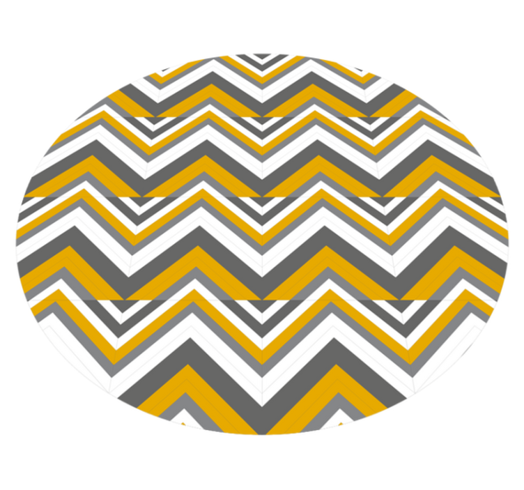 Tapete vinílico geométricas chevron cinza e amarelo - TenStickers