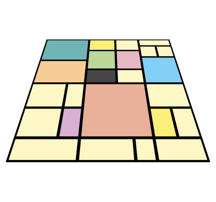 Tapete vinílico geométricas geometria vibrante - TenStickers