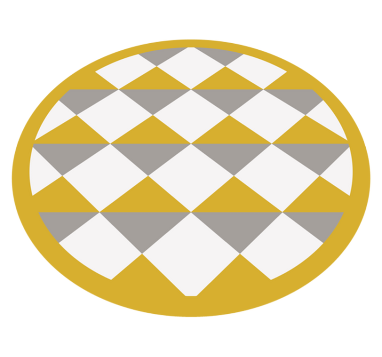 Tapete vinílico geométricas círculo com padrão de diamante - TenStickers