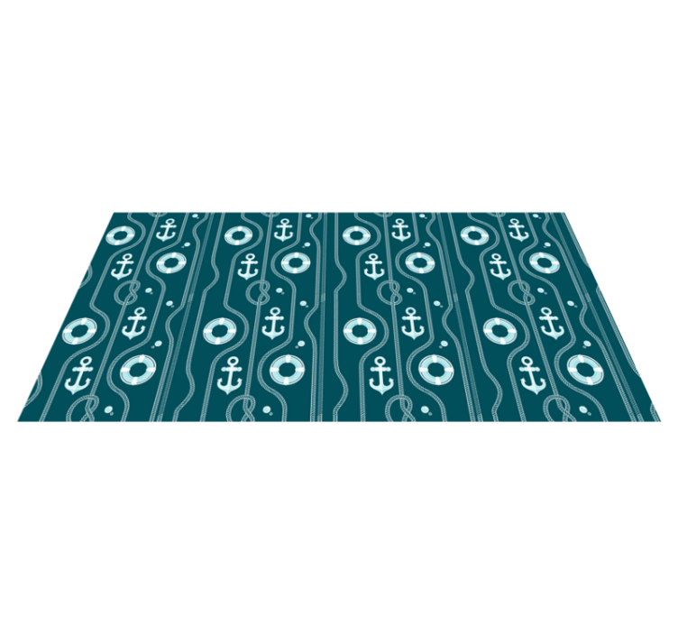 Tapete vinílico casa de banho âncora náutica azul - TenStickers