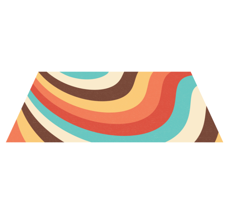 Tapete vinílico moderno padrão de onda retrô - TenStickers