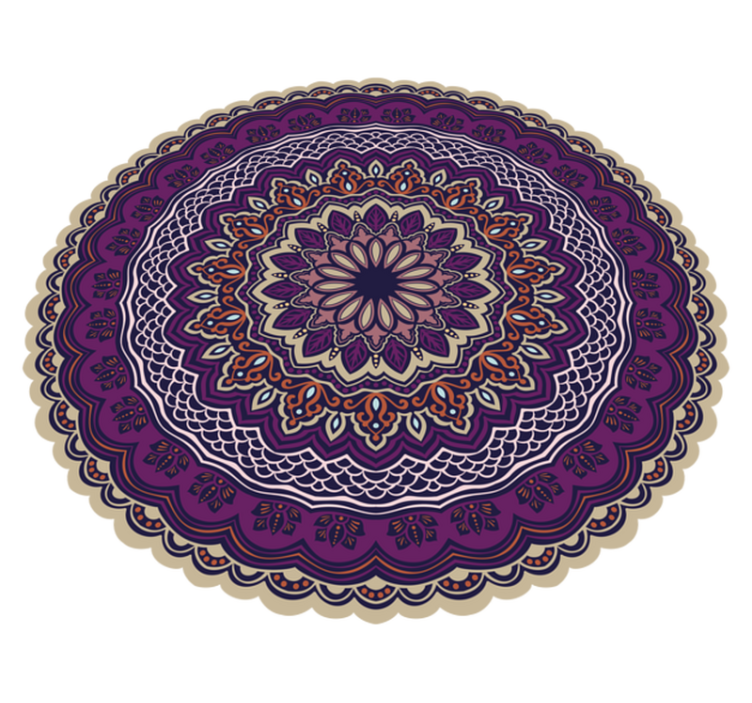 Tapete vinílico de mandala design roxo vibrante - TenStickers