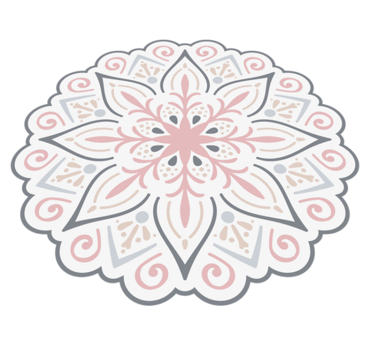 Tapete vinílico de mandala elemento floral gracioso - TenStickers