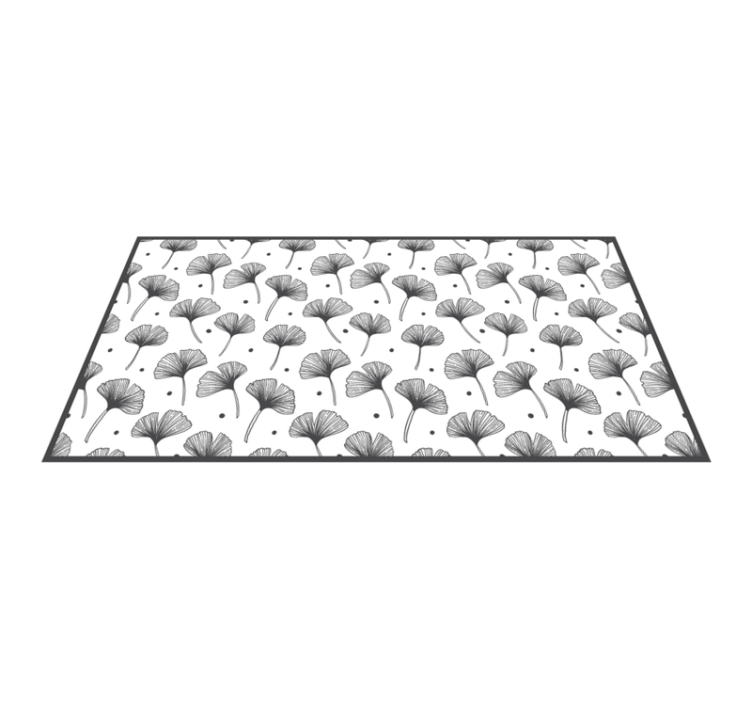 Tapete vinílico natureza inspiração de folha de ginkgo - TenStickers