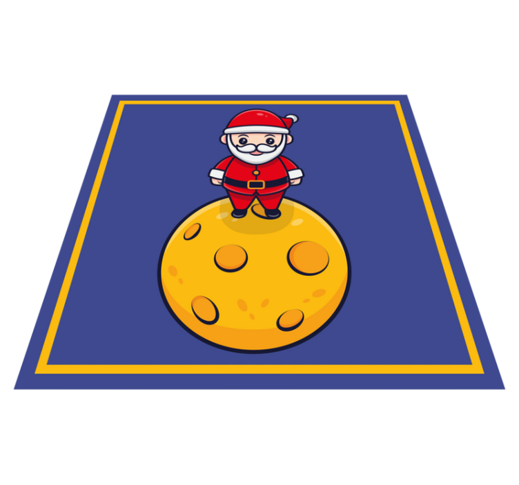 Tapete vinílico halloween papai noel na lua - TenStickers