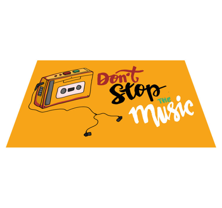 Tapete vinílico frases e textos tema de cassete retrô - TenStickers