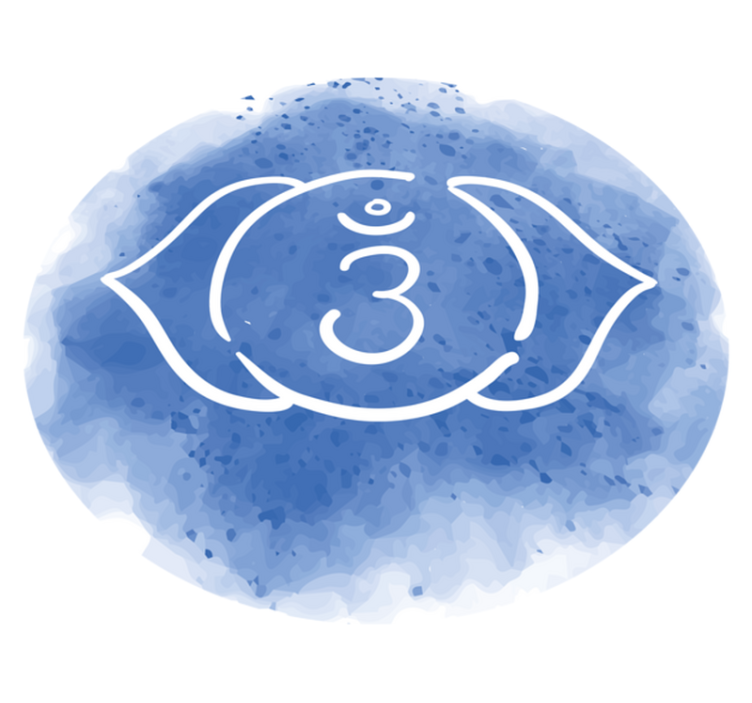 Tapete vinílico de mandala símbolo azul calmante - TenStickers