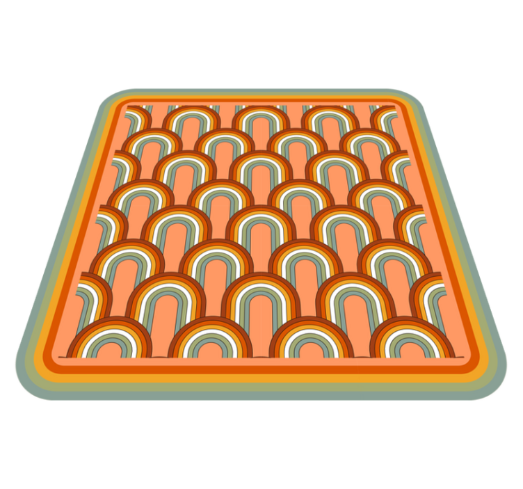 Tapete vinílico geométricas padrões de arcos coloridos - TenStickers