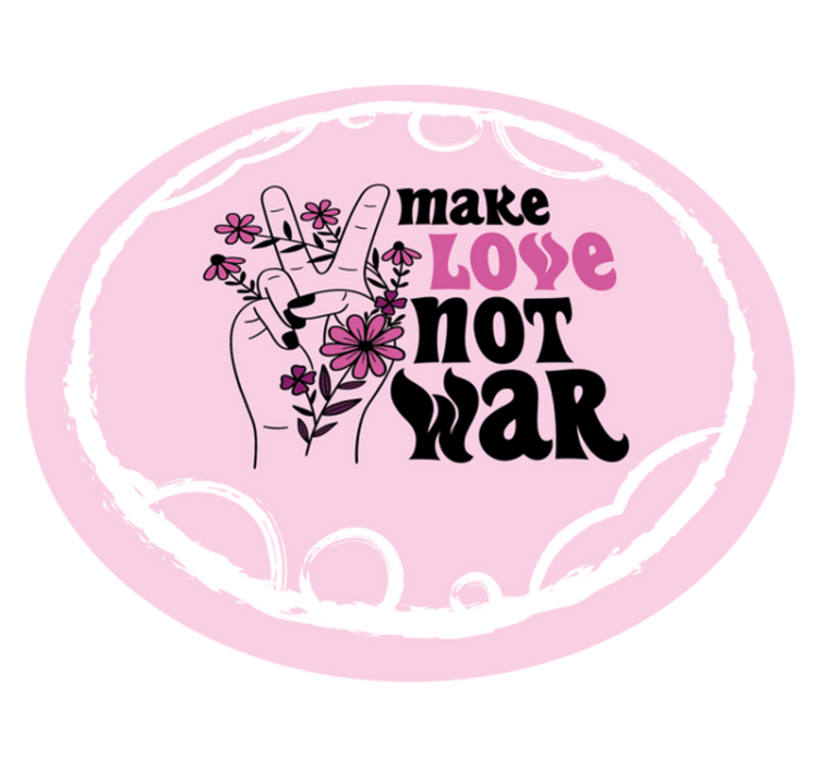 Tapete vinílico frases e textos mensagem de amor pacífica - TenStickers