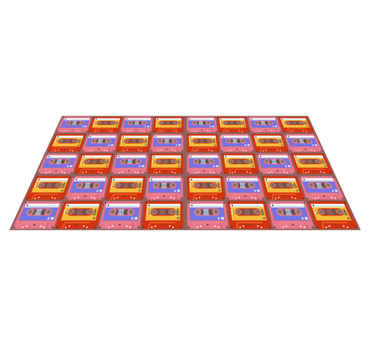 Tapete vinílico vintage fitas cassete retrô - TenStickers