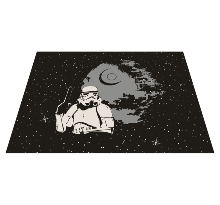 Tapete em vinil infantil cena de stormtrooper espacial - TenStickers