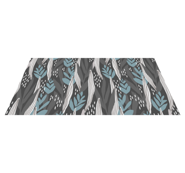 Tapete vinílico natureza padrões de folhas em aqua - TenStickers