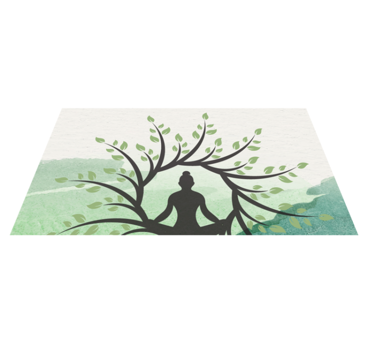 Tapete vinílico natureza design de árvore de meditação - TenStickers