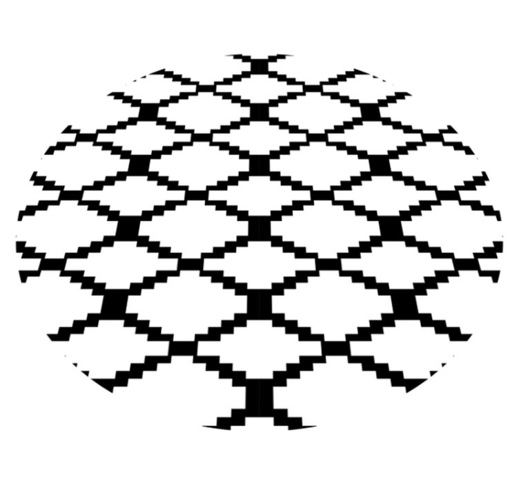 Azulejos do hall de entrada de diamantes geométricos pretos - TenStickers