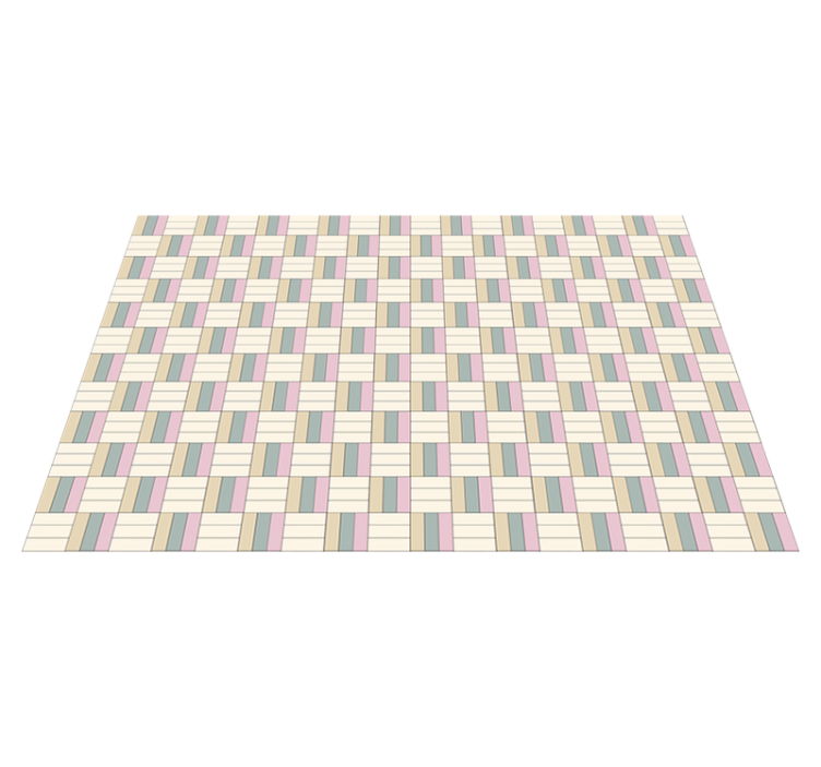 Tapete vinílico geométricas blocos de cores tecidos - TenStickers