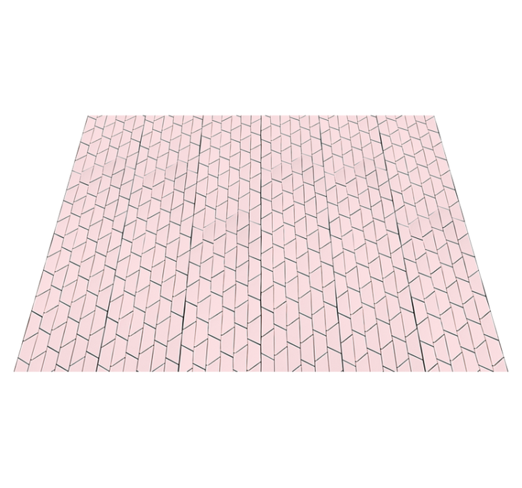 Tapete vinílico azulejos estilo geométrico rosa - TenStickers