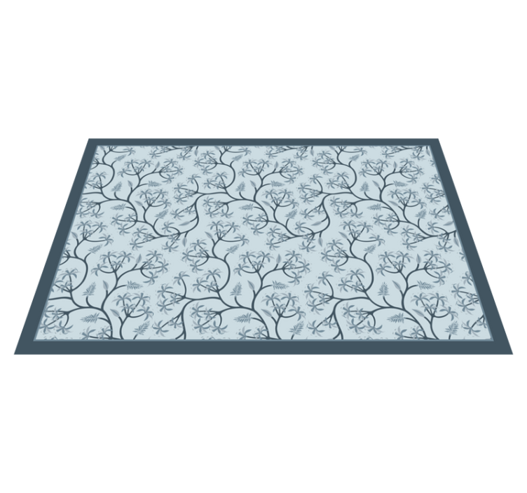 Tapete vinílico flores e plantas padrão de silhueta botânica - TenStickers