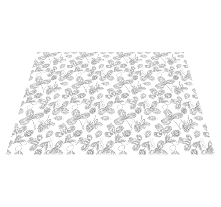 Tapete floral bordado floral - TenStickers