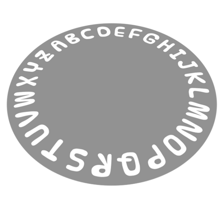 Tapete vinílico abecedário círculo do alfabeto - TenStickers