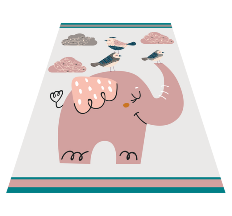 Tapete vinílico infantil brincadeira de elefante - TenStickers