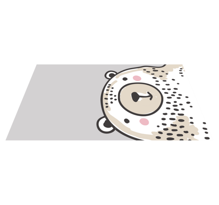 Tapete vinílico bebé formato de rosto de urso - TenStickers