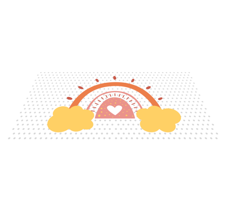 Tapete vinílico para bebés paisagem de nuvens do arco-íris - TenStickers