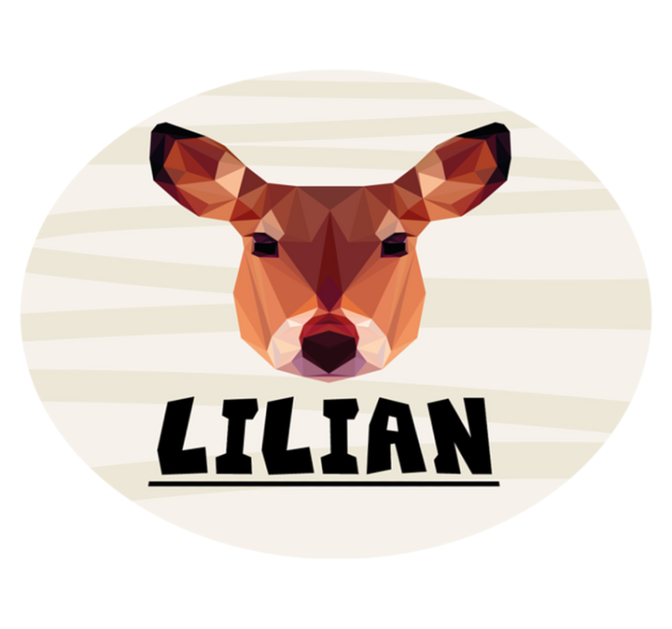 Tapete vinílico com nome cervo personalizável - TenStickers