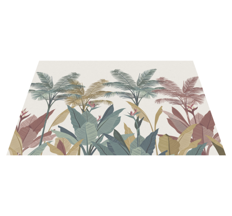 Tapete vinílico natureza paleta de plantas tropicais - TenStickers