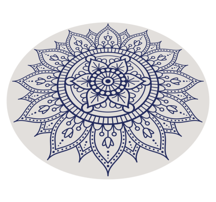 Tapete vinílico mandala circular para sala de estar - TenStickers